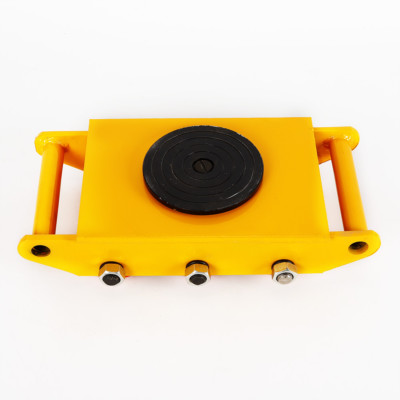 2Pcs 8T Machinery Mover Set Machine Dolly Skate 6 Rollers w/360°Swivel Top Plate