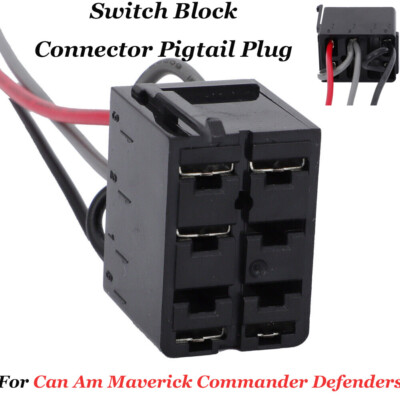 For Can Am Marine Rocker Switch Block Connector Pigtail Plug Maverick Commander