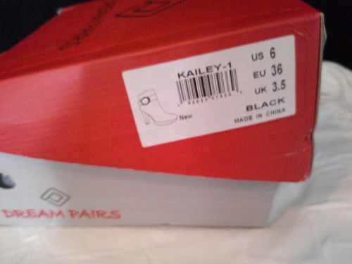 Dream Pairs Kailey-1 Platform Stiletto Ankle Boots - Black Suede-New in Box - Picture 9 of 12