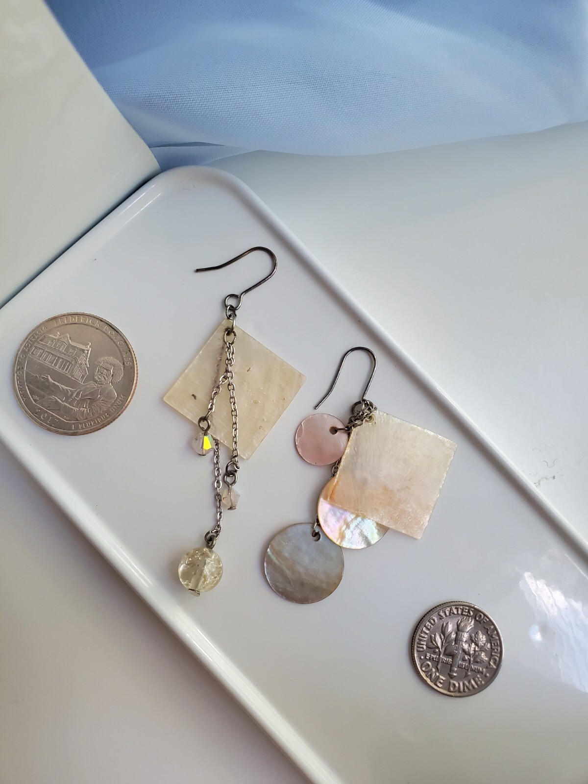 Shells, Beading, asymmetrical, Earrings - image 3