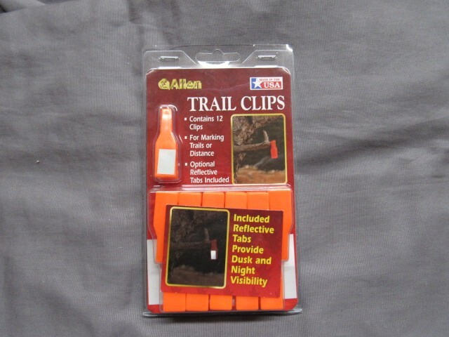 Allen 475 Reflective Orange Hunting Hiking Trail Markers Clips 12 ct