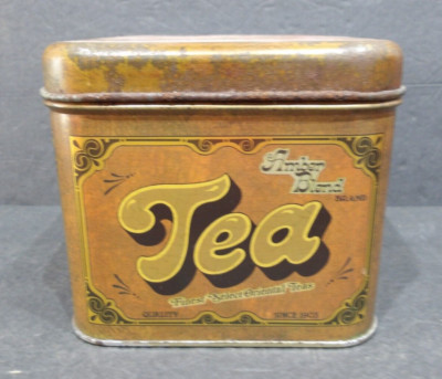 Vintage Amber Blend Tea Tin Container Select Oriental T 1977-78 Chein Industries