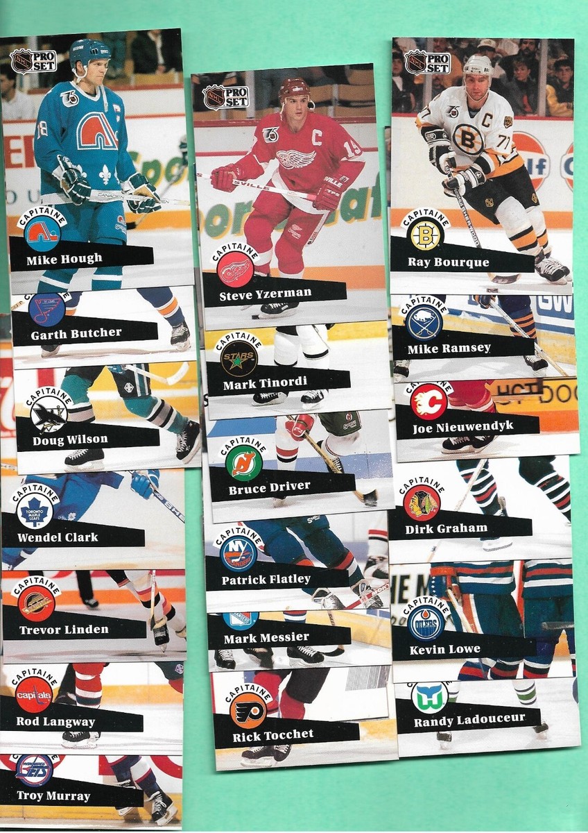 19) NHL HOCKEY CAPTAIN PLAYERS 1991-92 PRO SET FRENCH CARD (J5358