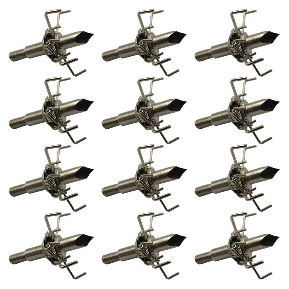 12pcs Judo Broadheads 100 Grain Arrowheads with Box for Small Animals