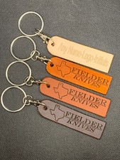 Personalized Leather Keychain, Backpack or Luggage tag!-Made in the USA.