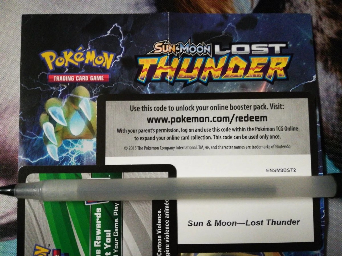 Pokemon TCG Online Code Sun & Moon Lost Thunder Booster Pack | eBay