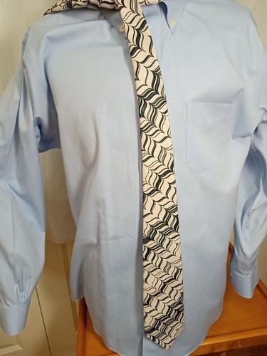 Trippy Striped Repp NeckTie Handmade Sewn By Ruth Doby Vintage Dipped Ripple - 第 6/11 張圖片