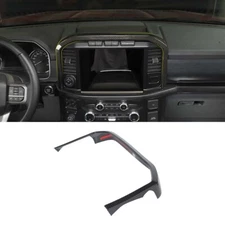 ✅Carbon Fiber Central GPS Navigation Cover Trim Frame For Ford F150 2021+ Molded