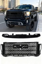 Front Grille Hood Molding Fit For GMC Sierra 2500 3500 HD 2020-2023 Denali Style
