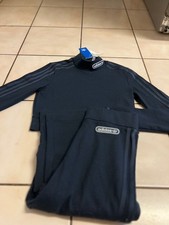 New Two Piece Navy Adidas Crop Top  Athletic Flare Pant Sz Small