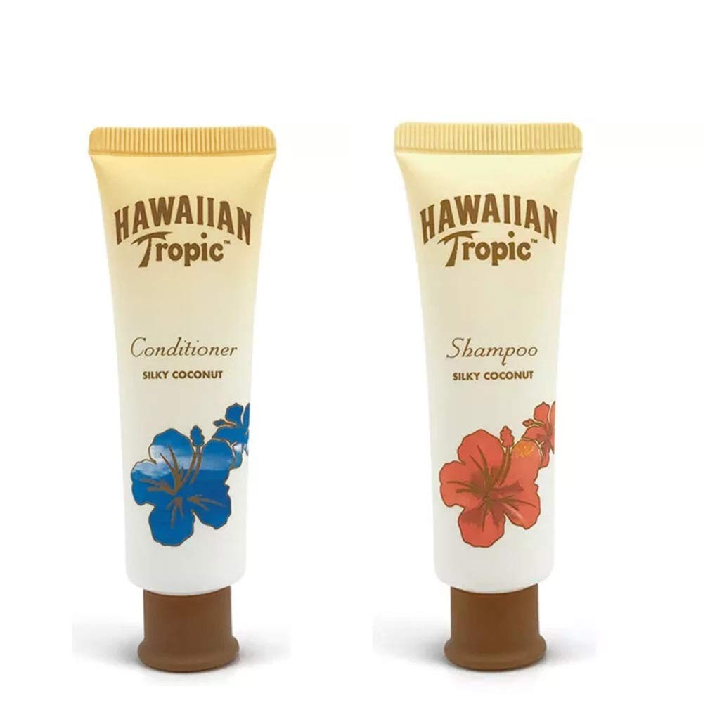Hawaiian Tropic Shampoo and Conditioner Silky Coconut Lot of 16 (8 of each)