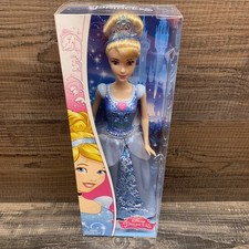 2014 Disney Princess Cinderella Mattel Sparkling Doll Blue Dress, Tiara NIB