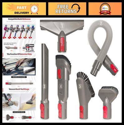 6-Piece Vacuum Accessories Kit for Dyson V7 V8 V10 V11 V15 - Furniture Cleaning