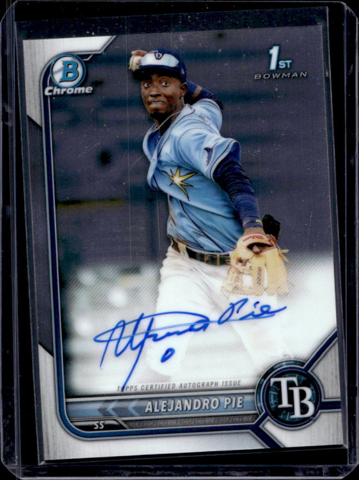 2022 Bowman Alejandro Pie Chrome Auto 1st Prospect #CPA-AP Rays