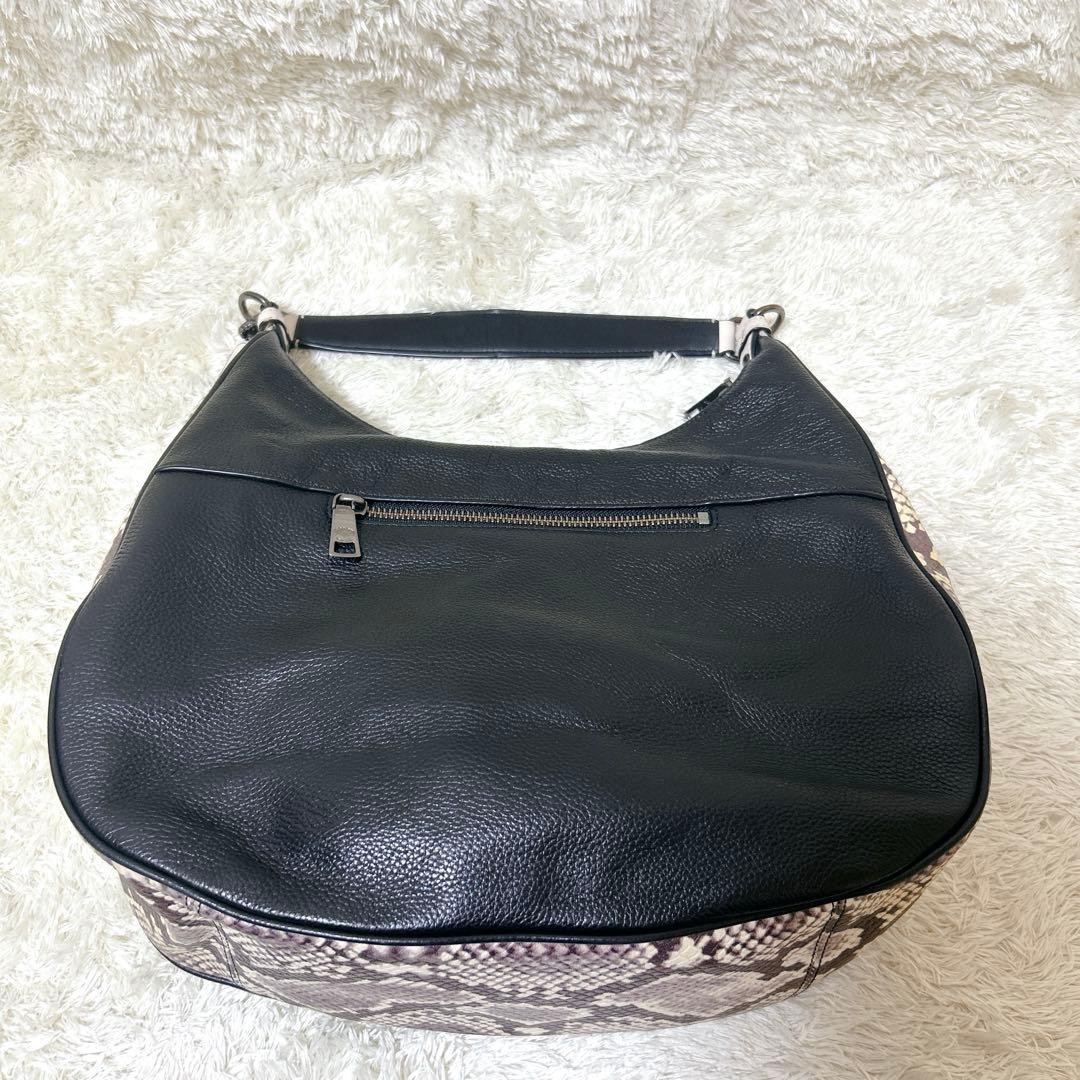 beautiful COACH 2way Shoulder Bag Python Pattern … - image 2