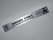 1996 Ferrari F310/2 M.Schumacher Metal Name Plate Plaque for 1/12 Minichamps MFH