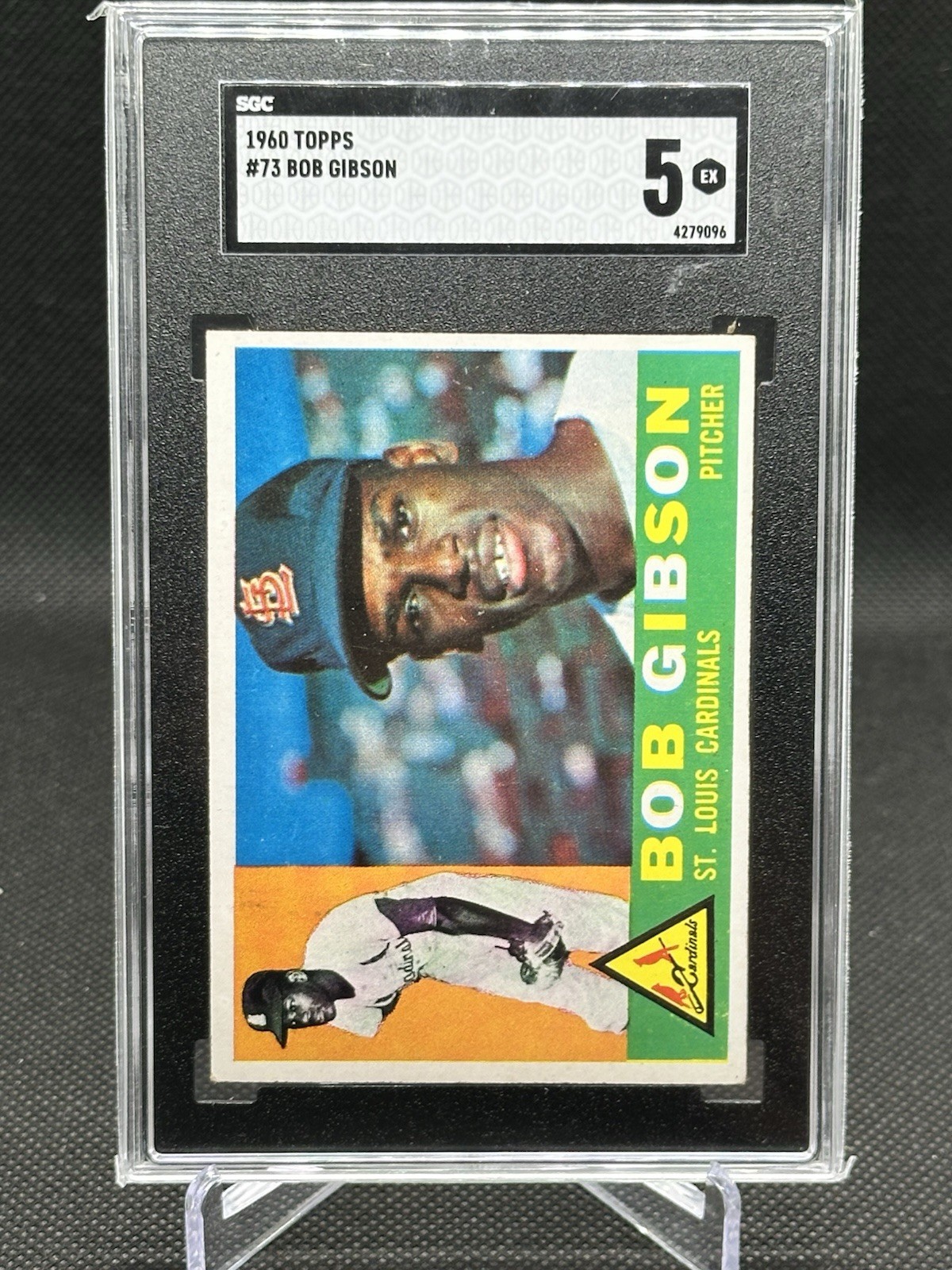 1960 Topps #73 Bob Gibson Cardinals HOF SGC 5 EX