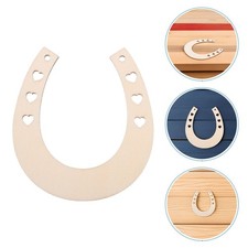  36pcs Unfinished Horseshoe Wood Cutouts - Diy Graffiti Craft Supplies For