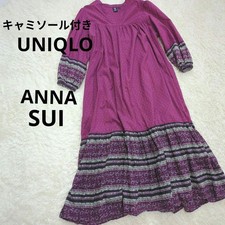 Uniqlo x Anna Sui 3/4 Sleeve Cotton Long Dress with S Camisole New