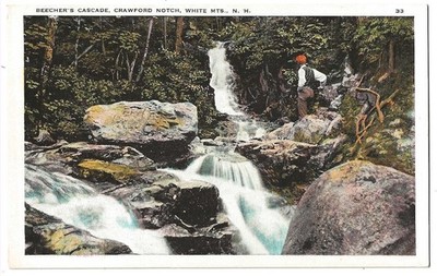Crawford Notch, White Mountains New Hampshire c1925 Beecher's Cascade, waterfall