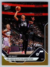 Ace Bailey 2025-26 NBA Topps NOW Card 217 /50 Gold Foil