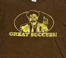 Vintage Borat Movie High Five Sasha Baron Cohen 2006 T-Shirt Size Medium 20x26