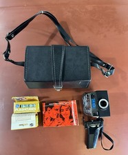 Vintage Kodak Instamatic M12 Super 8 Movie Camera W/ User Manual Misc Extras