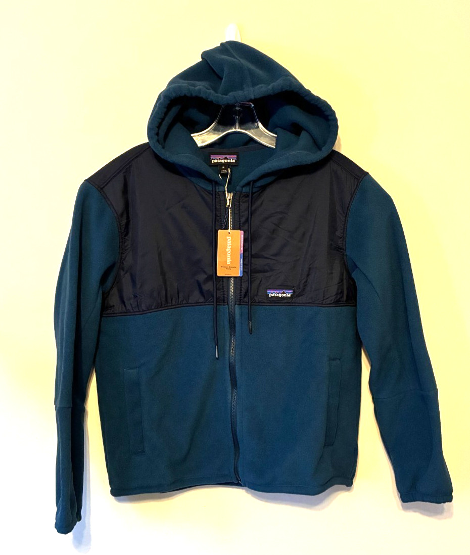 NUEVO Patagonia Mujer Mediano Microdini Cremallera Completa Sudadera con Capucha Polar Chaqueta Tidepool Azul