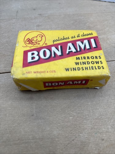 Vintage 1950s SEALED UNOPENED Bon Ami SOAP BAR Chick Mascot cleanser cake
