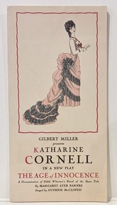 1928 Katharine Cornell Age of Innocence Broadway Program Empire Theatre Art Deco