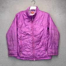 Columbia Puffer Jacket Youth Girls XL 18/20 Pink Omni-Heat Full Zip Coat Outdoor