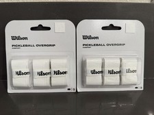 2 X Wilson Pickleball Paddle Overgrips 3-Pack 6 grips total White