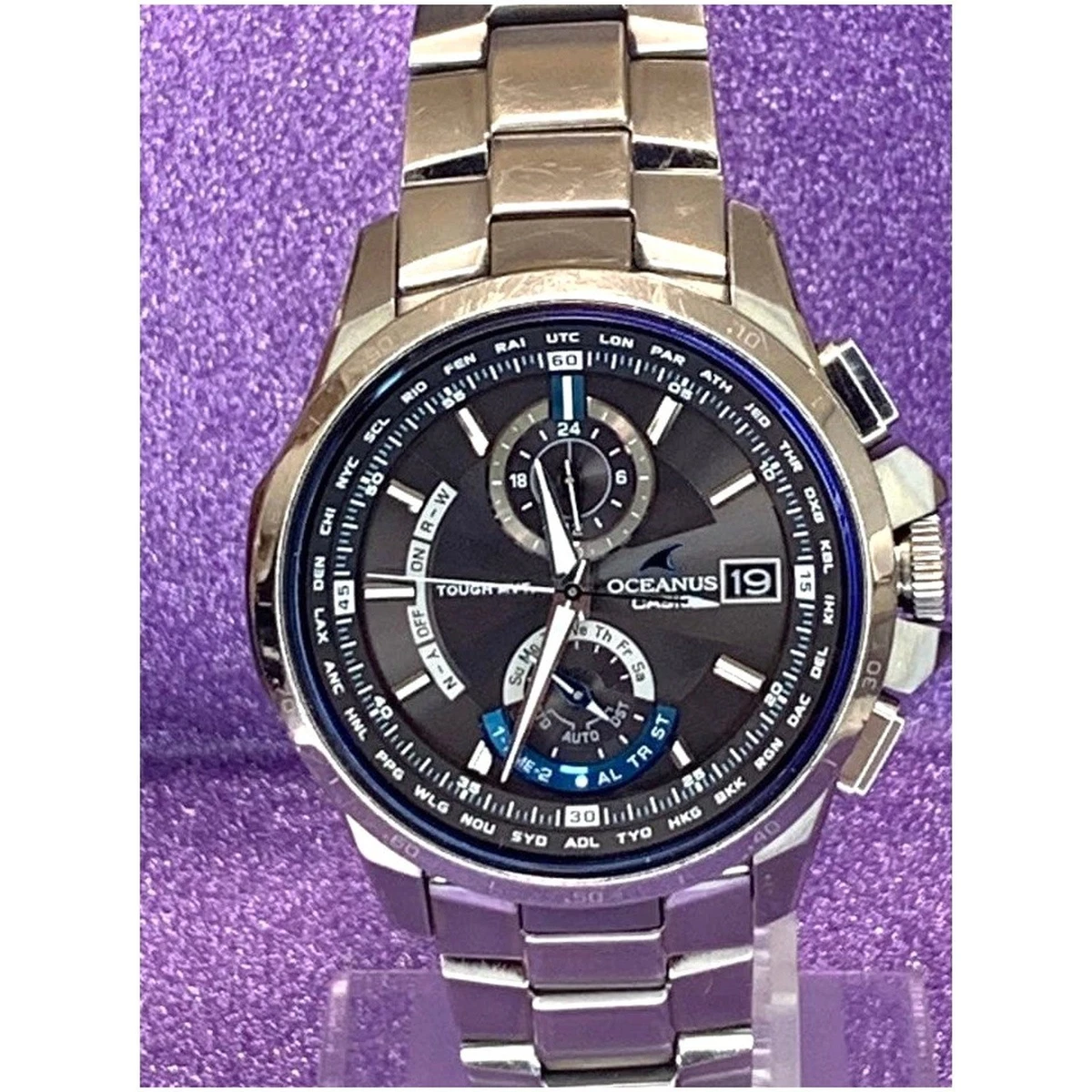 Casio Oceanus OCW-T1000 Titanio Solar Multi Banda 6 Cronógrafo (Edición Corona)
