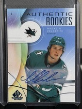 2024-25 Upper Deck Sp Game Used - Authentic Rookies Macklin Celebrini Auto #215