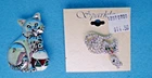 2 Vintage Cat Pins costume jewelry Sparkle brooch