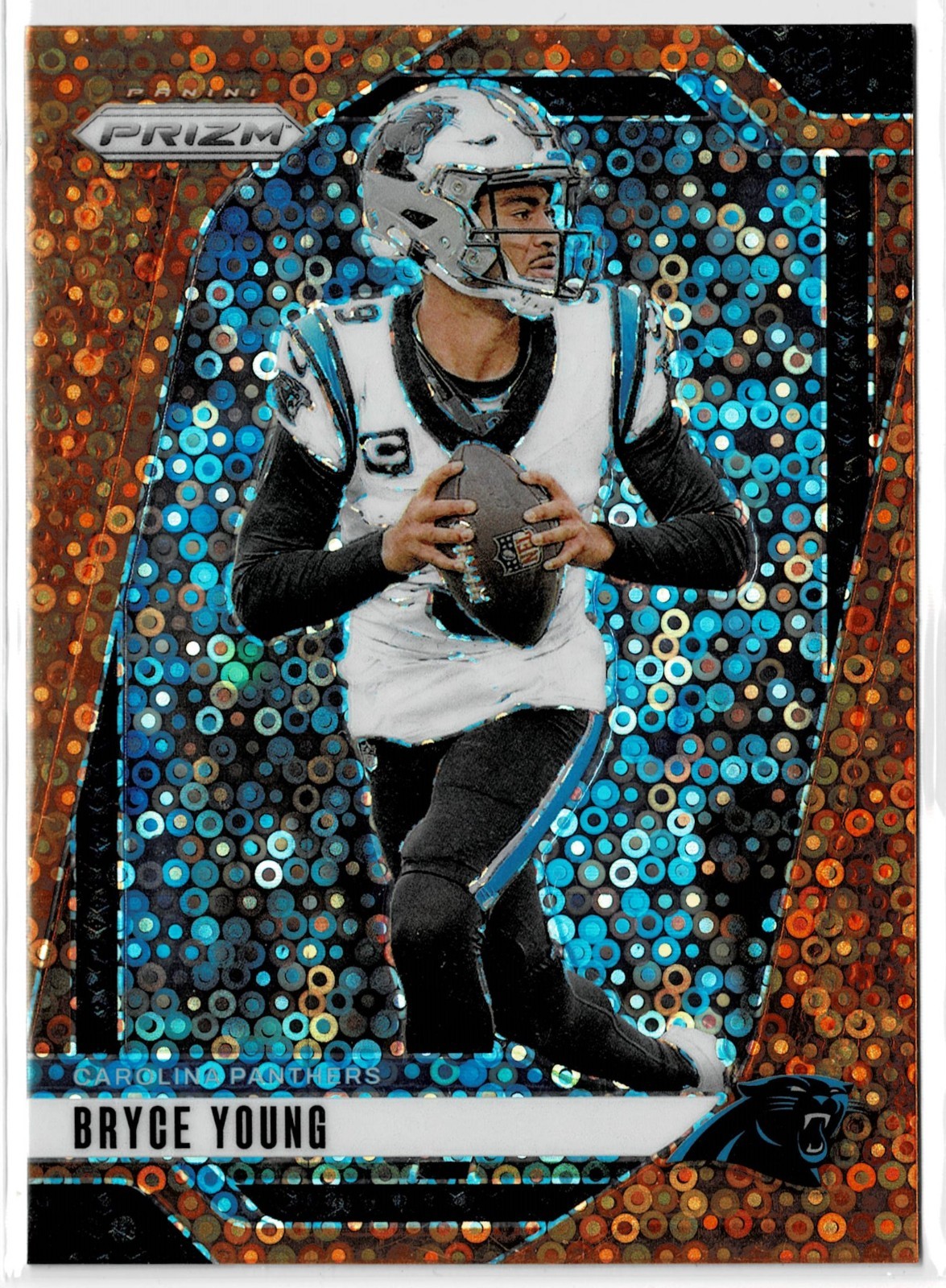 Bryce Young 2024 Panini Prizm #37 Carolina Panthers Orange Disco