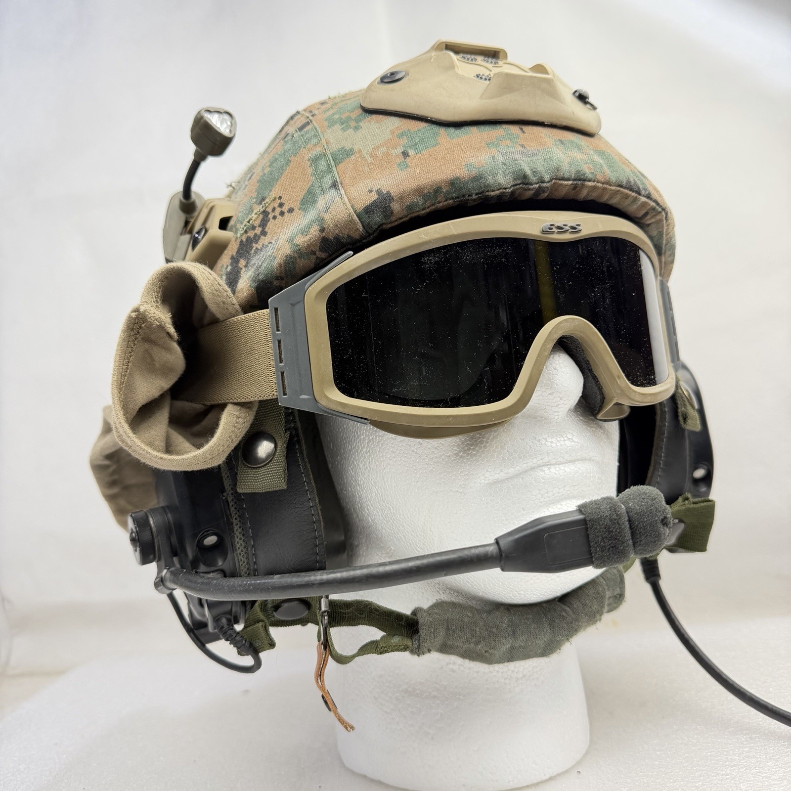 Large Custom Gentex ACVC CVC Military Combat Vehicle Crewman Helmet MARPAT NVG