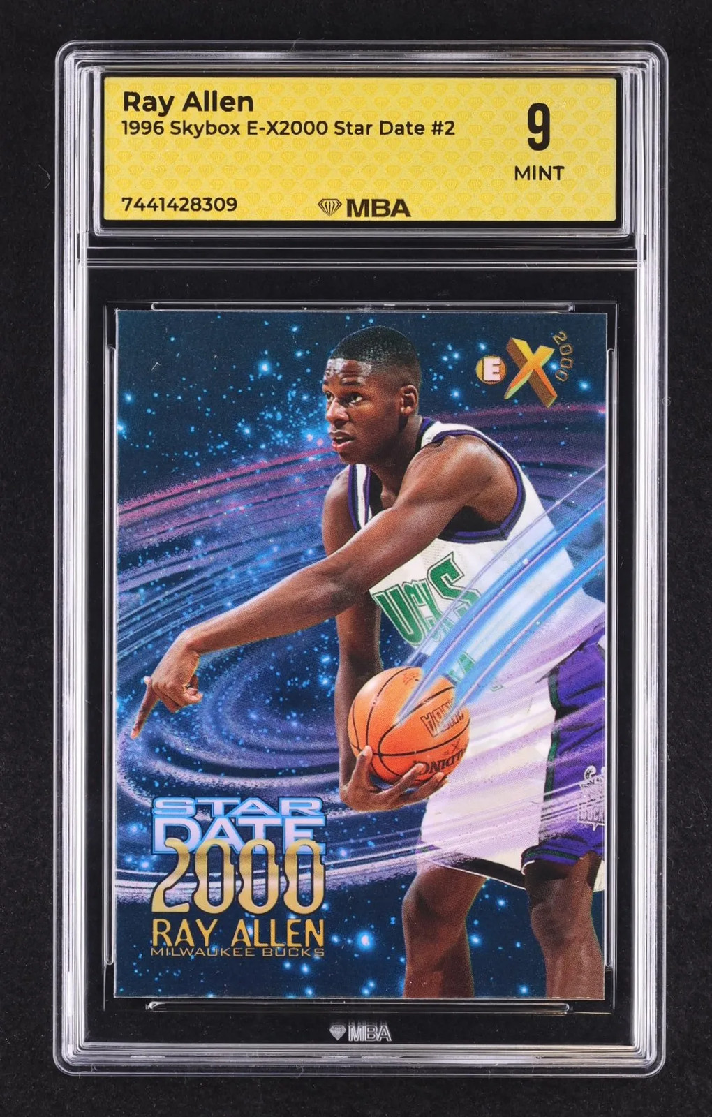 1996 Skybox E-X2000 Star Date Ray Allen #2 MBA 9