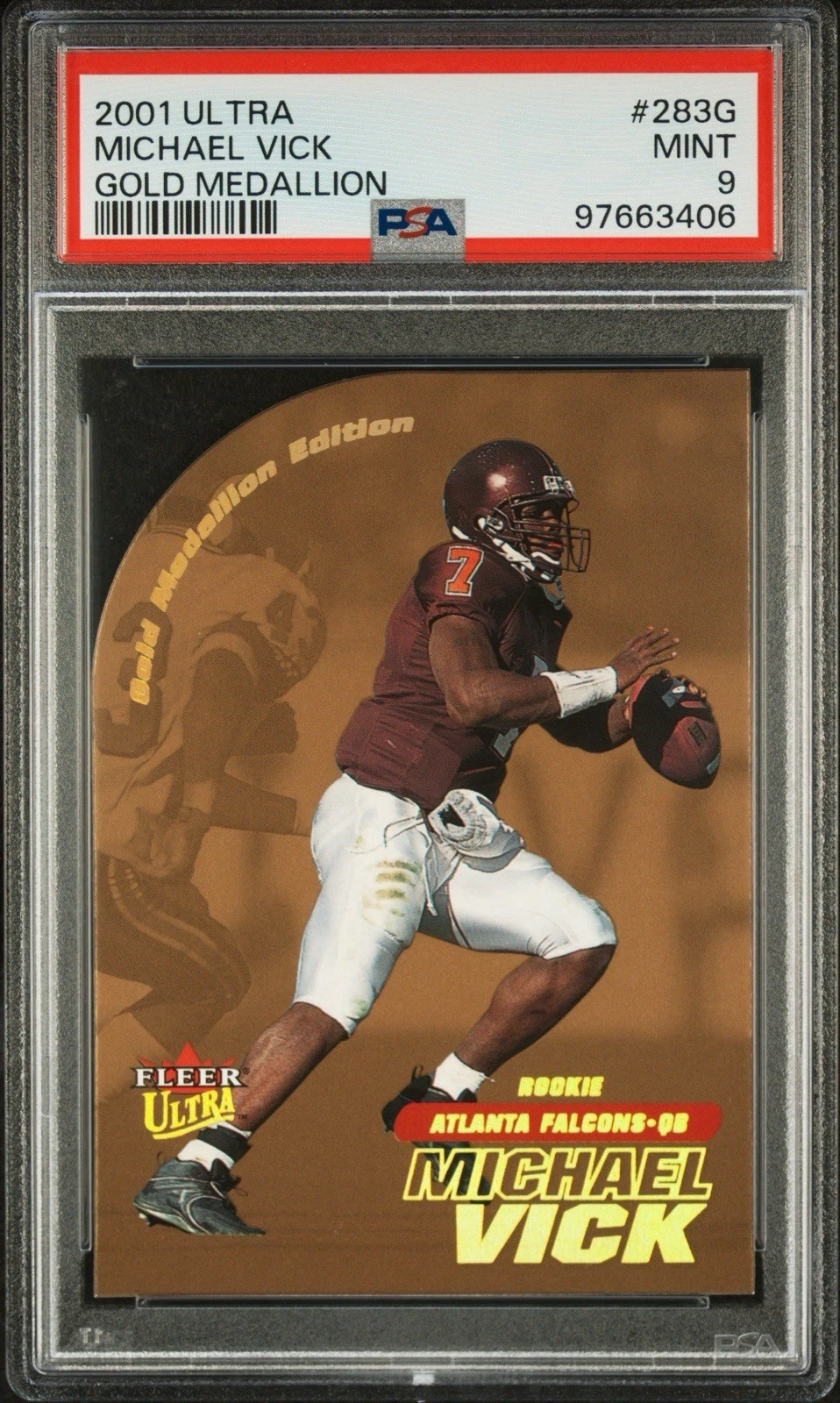 Michael Vick Ultra #283G Gold Medallion