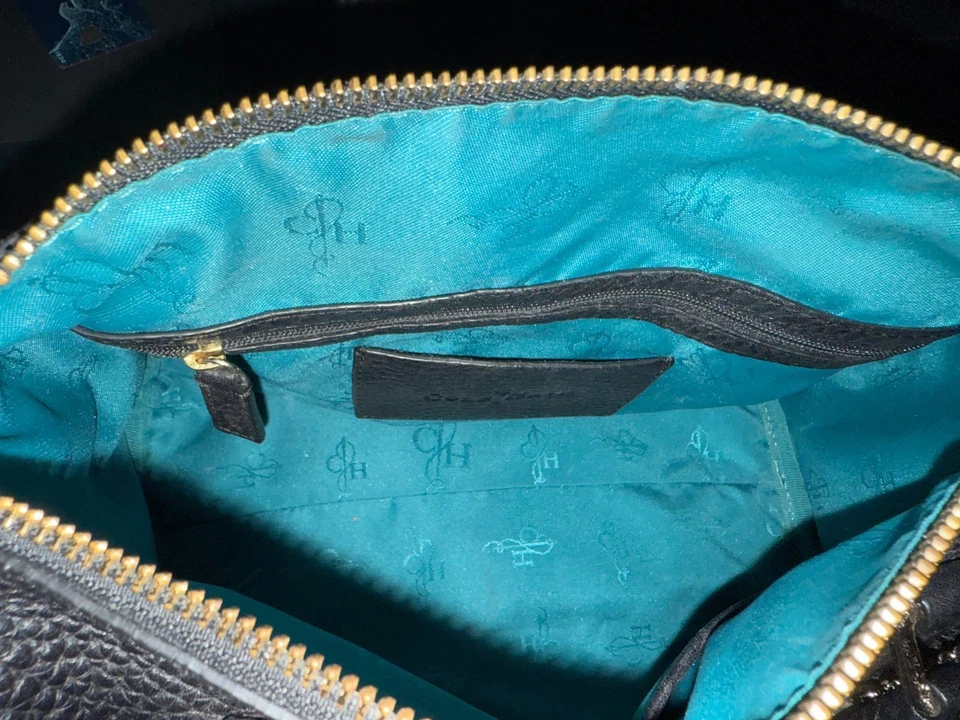 Cartera Cole Hann de cuero granulado negro Foto 4 de 4