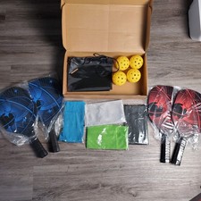 Pickleball Paddles Set of 4, 4 Balls, 1 Bag, 4 Cooling Towels, 4 Paddles