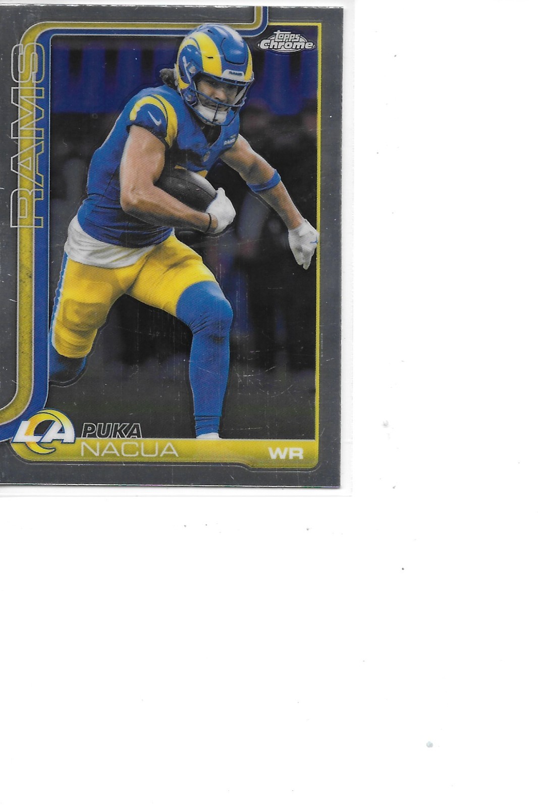 2025 Topps Chrome Puka Nacua Los Angeles Rams Football Card #166