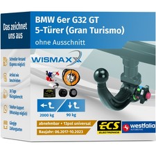 AHK f�r BMW 6er G32 Gran Turismo 17-23 abnehmbar WESTFALIA +13pol E-Satz ABE
