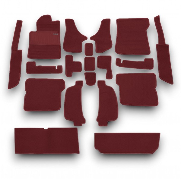 Teppichsatz Teppich FüR Mercedes SL107 R107/W107 Dunkelrot (Schlinge)-image