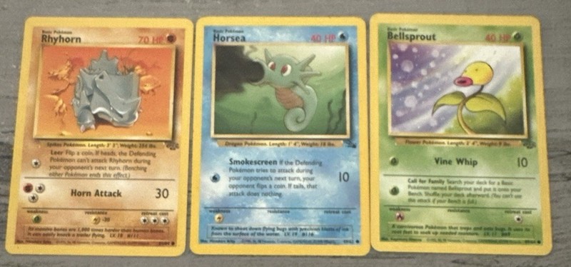 Pokemon Cards ORIGINAL GAME Wizards 1995–2001 LOT OF 3 VINTAGE LP-MP SEE PICS