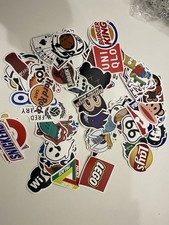 50pc Assorted Pop Culture Cartoon Logo Vinyl Sticker Lot Laptop Luggage Decals 6