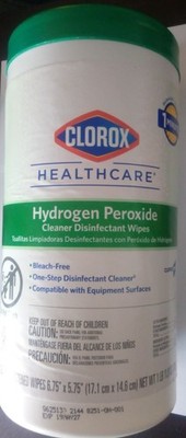 Clorox Healthcare Hydrogen Peroxide Cleaner Disinfectant Wipes 30825 QTY: 4