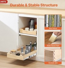 2 Pack Pull-Out Drawer Rack Kitchen Cabinet Organizer