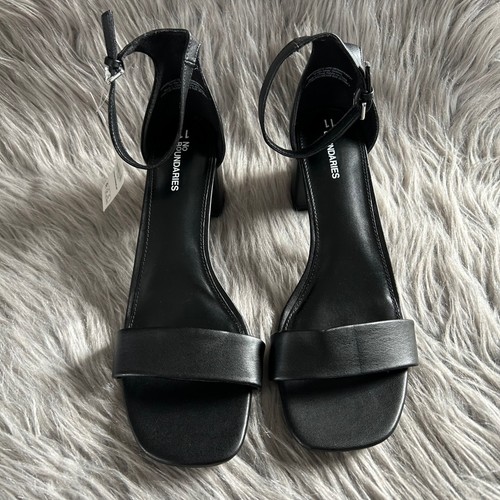 No Boundaries Damenschuhe Blockabsatz Größe 11 schwarz offene Zehenpartie mit Absatz Memory Foam - Bild 4 von 8