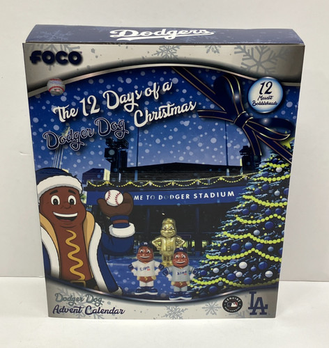 Los Angeles Dodgers Dodger Dog FOCO Bobblehead Advent Calendar - 12 Bobbles